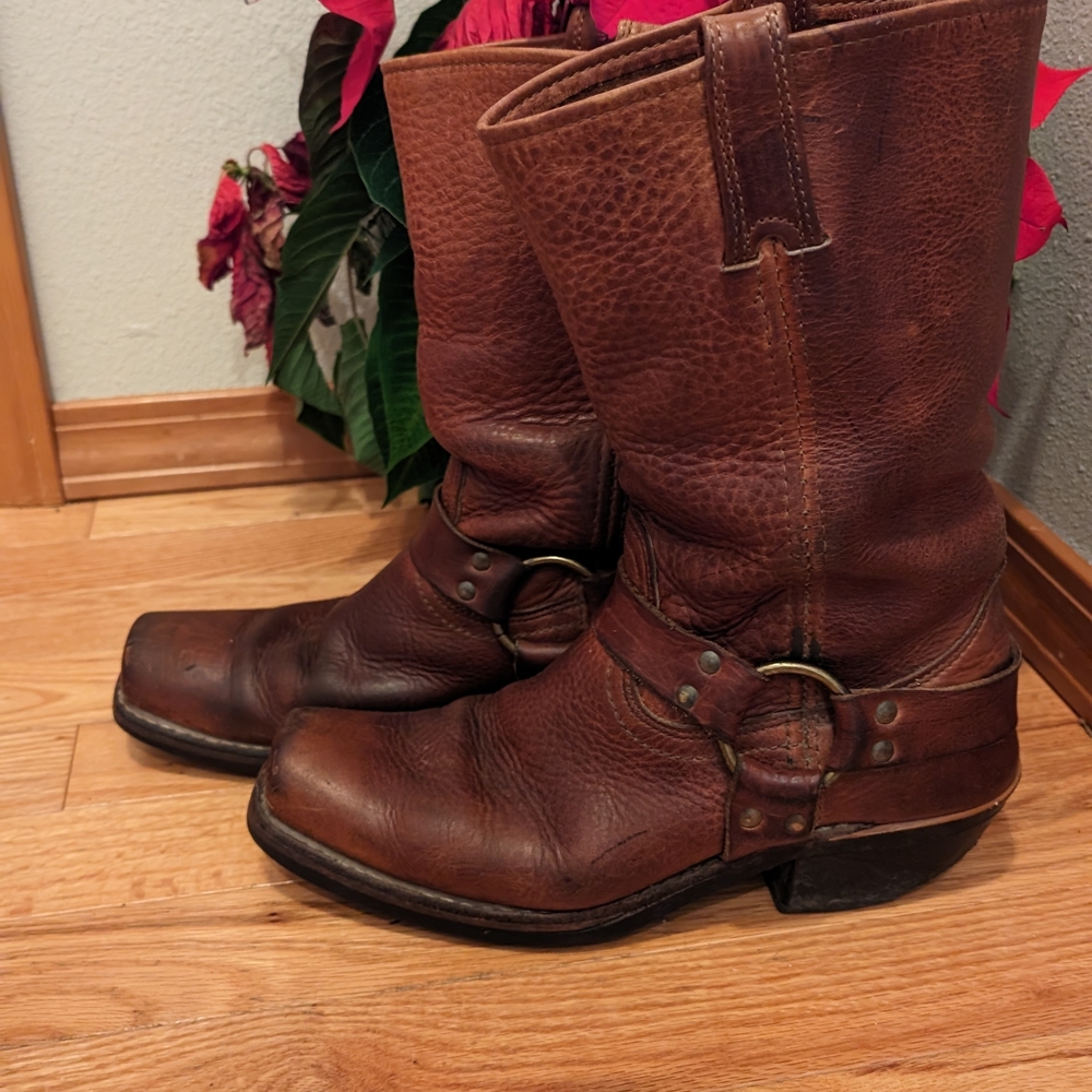 Frye Brown Harness Boots
